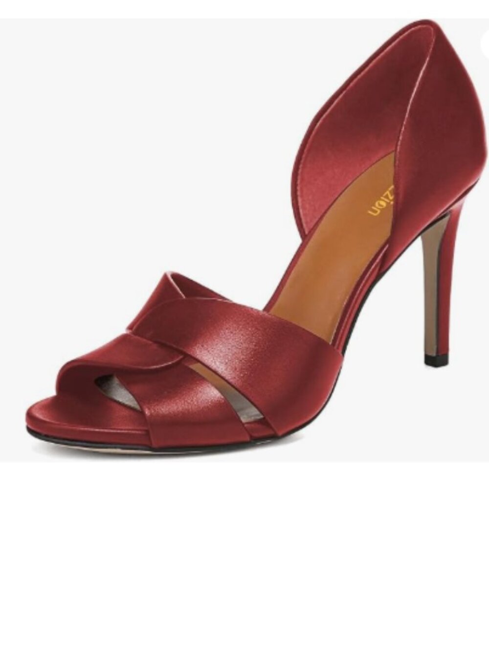 Pazzion Red Sexy Open Toe High Heel D'Orsay Pump Slip On Stilettos Heel Sandal